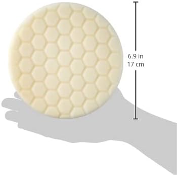 Chemical Guys BUFX_104_HEX6 Hex-Logic Light-Medium Polishing Pad, White (6.5 Inch Pad Made for 6 Inch Backing Plates), Gray, 1 Pad Included
