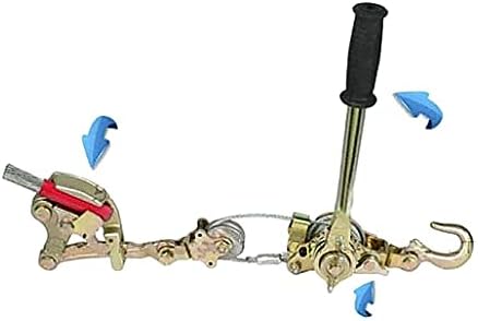 QWORK 2 T Cable Grip Wire Grip Steel Rope Jaw Puller for Wire Rope, Pulling 4408 Lbs