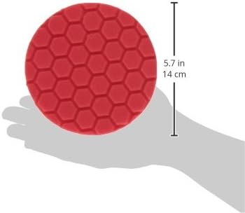 Chemical Guys BUFX_107HEX5 BUFX_107_HEX5 Hex-Logic Ultra Light Finishing Pad, Red (5.5 Inch Pad Made for 5 Inch Backing Plates), 1 Pad Included