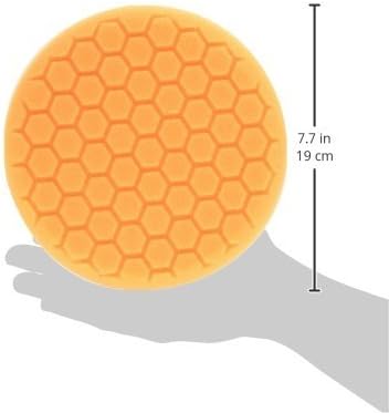 Chemical Guys BUFX_102_HEX Self-Centered Hex-Logic Medium-Heavy Cut Scratch and Swirl Remover, Orange (7.5 Inch Fits 6 Inch Backing Plate)