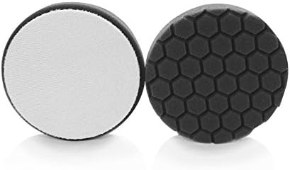 Chemical Guys BUFX_106HEX6 BUFX_106_HEX6 Hex-Logic Finishing Pad, Black (6.5 Inch Pad Made for 6 Inch Backing Plates), 1 Pad Included