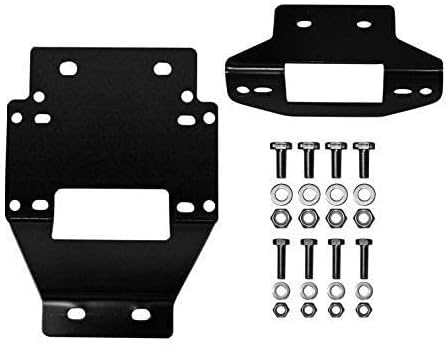SuperATV Winch Mounting Plate for 2011-2014 Polaris RZR XP 900 | 2012-2014 RZR XP 4 900 | for use with 4500 LB Winches | Made with Steel Plating