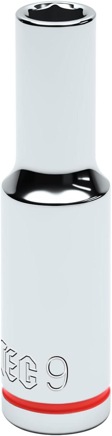 6-Point Deep Impact Socket, 3/8-Inch Drive 9mm Socket, CR-V Drive Socket for Auto Repairing and Household