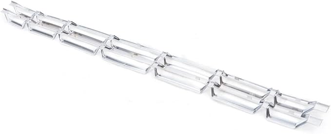 PIT66 2Pcs Grille Inserts Chrome Compatible with Chevy Silverado 1500 2016 2017 2018 Grill Guard Cover Snap On