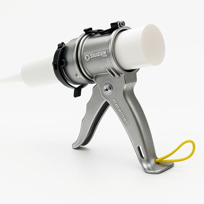 SILIGUN™ PRO Compact 24:1 Caulking Gun - No Drip Caulk Gun - Patent Design - Lightweight Aluminum Frame - Works with all 10 oz Tubes (SILIGUN PRO)