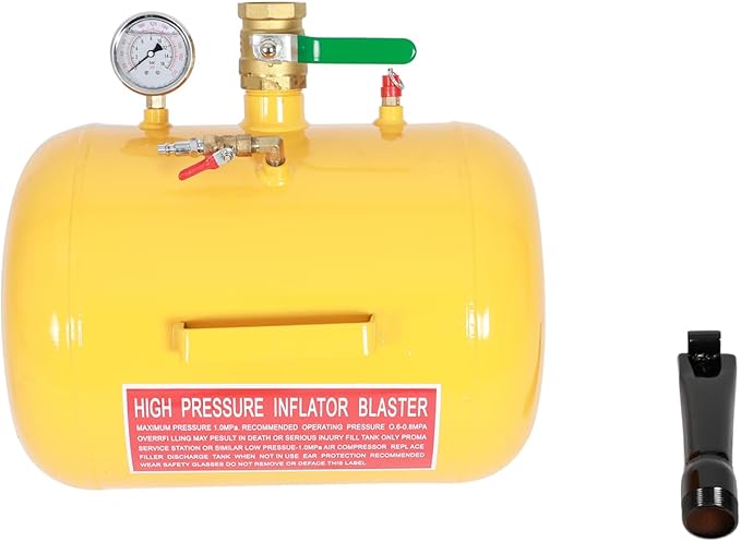 BLACKHORSE-RACING 7.5 Gallon Air Tire Bead Seater - Blaster Tool Seating Inflator w/Gauge Car Truck ATV Tank Heavy Duty