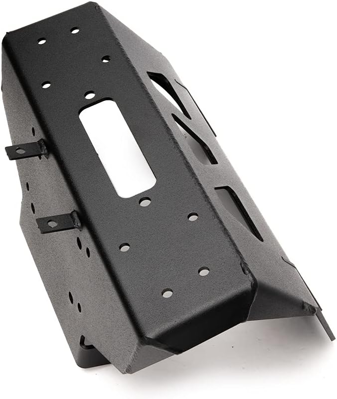 SuperATV Winch Mounting Plate for 2021+ Can-Am Commander 1000R DPS/XT/XTP/MAX 1000R DPS/MAX 1000R XT | Compatible with Many OEM Aftermarket Winches | 3/16" Heavy-Duty Steel Plating