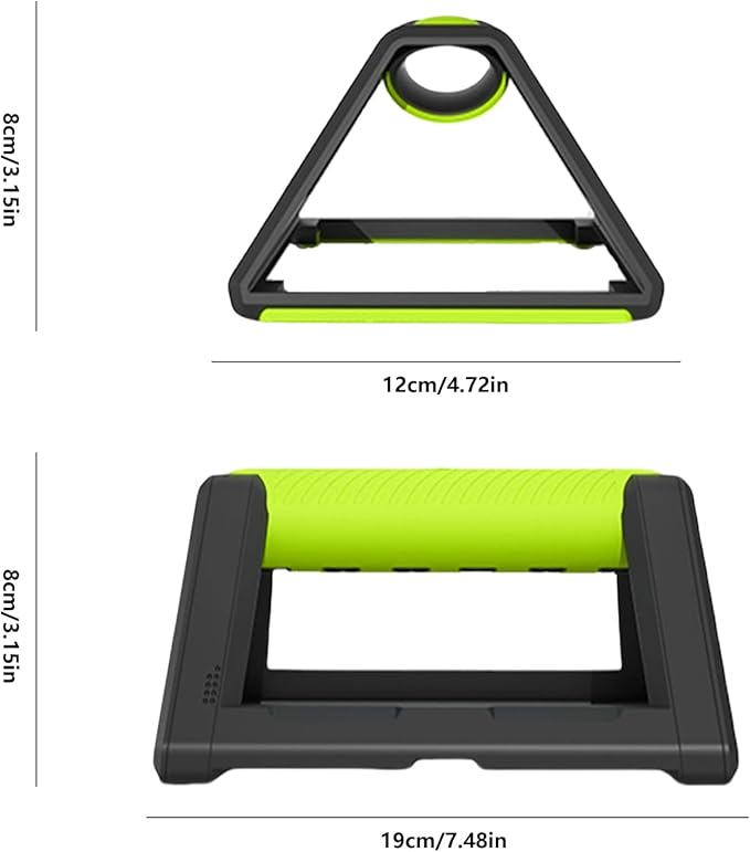 Push-up Bracket Triangular Stable Support Design, Wrist Protection with Anti-slip, Enhances Workout Depth, Suitable for Home Fitness(1 PAIR)