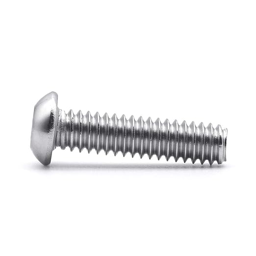 1/4-20 x 1-1/4" Button Head Socket Cap Bolts Screws, 304 Stainless Steel 18-8, Allen Hex Drive, Bright Finish, Fully Machine Thread, Pack of 30