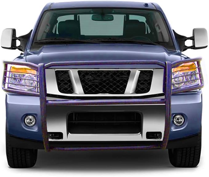 Black Horse Grille Brush Bumper Guard Modular Black Compatible with 2005-2015 Nissan Armada|2004-2015 Nissan Titan Crew Cab|2004-2015 Nissan Titan King Cab-17NR26MA
