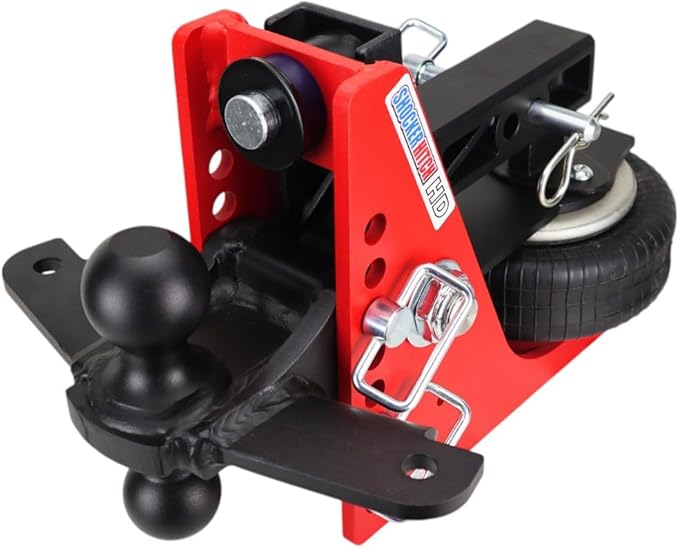 Shocker HD Combo Air Hitch & Sway Control Towing Kit, Fits 2" Hitch Black Combo 2" & 2-5/16" Balls