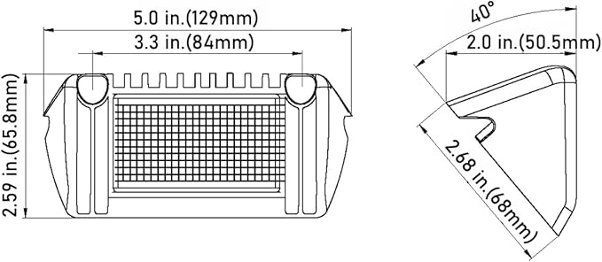 RV LED Porch Exterior Utility Lights, 5 inch Down Angle Flood Beam Awning Light, 3000K Warm-White 12V/24V DC 900 Lumen, White Finish Aluminum Housing, for RVs Trailers Campers, 1 Pack