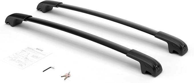 220Lbs Lockable Roof Rack Crossbars Compatible with 2024 2025 Crosstrek Wilderness, Heavy Duty Aluminum Anti-Corrosion Cross Bar Fit Luggage Luggage Kayaks Bicycles Snowboard