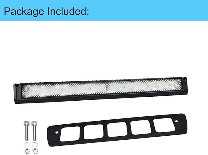 RV LED Porch Exterior Utility Lights, 22.4 inch Down Angle Flood Beam Awning Light, 3000K Warm-White 12V/24V DC 5400 Lumen, Black Finish Aluminum Housing, for RVs Trailers Campers, 1 Pack