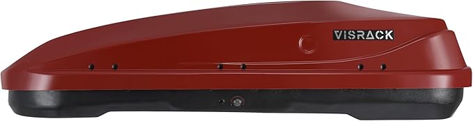 Hard Shell Roof Cargo Carrier with Security Keys, Roof Box, Cargo Box, 56 (L) x 30 (W) x 13.7(H) Inches, 13 Cubic Feet (Tool-Free Install), Red