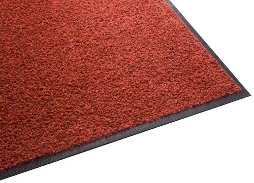 Guardian Floor Protection 94030515 Platinum Series Indoor Wiper Floor Mat, Rubber with Nylon Carpet, 3' Length, 5' Width, Red
