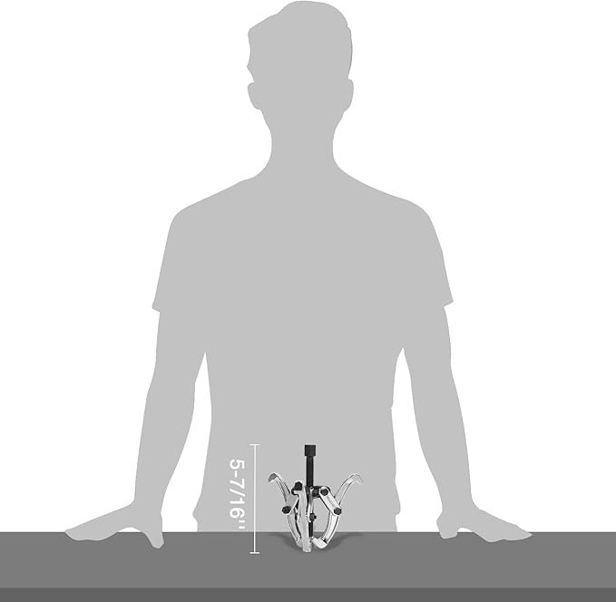 DURATECH 4-Inch 3-Jaw Gear Puller, Removal Tool for Gears, Pulleys, Bearings and Flywheels, Fully Assembled, CR-V Steel