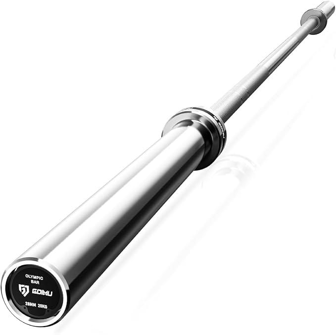 PB01 7FT Olympic Barbell, Weight Bar with Knurled Grip, 1000lb Capacity Strength Training Deadlift Bar for Squat, Weightlifting, Bench Press, Fits 2-inch Standard Weight Plates
