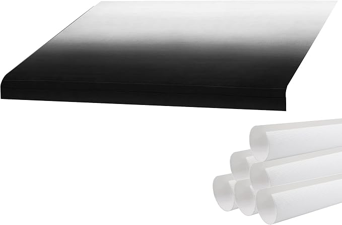 RecPro RV Awning Fabric with Awning Cover Kit | 12-22 Foot Camper Awning | Charcoal | 8' (96") Length RV Awning Replacement | Heat Sealed | 3 Year Warranty (21 Feet (20'1" Actual), White Awning Cover)