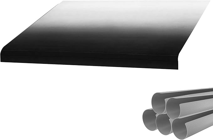 RecPro RV Awning Fabric with Awning Cover Kit | 12-22 Foot Camper Awning | Charcoal | 8' (96") Length RV Awning Replacement | Heat Sealed | 3 Year Warranty (19 Feet (18'1" Actual), Gray Awning Cover)