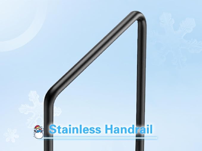 RV Steps with Handrail, 5 Step RV Stairs 660lbs Load Capacity, Heavy Duty Camper Steps with Wide & Anti-Slip Platform, Portable Outdoor Metal Entry Stairs for Hot Tub, Mobile Home, Travel Trailers