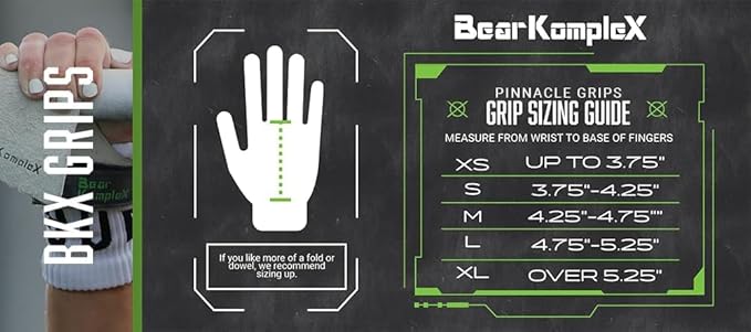 Bear KompleX 3 Hole Pinnacle Hand Grips for Workouts, Pull-ups, Weightlifting, WOD Gymnastics, Crosstraining Palm Grips with Wrist Wraps, Hand Protection from Rips and Blisters