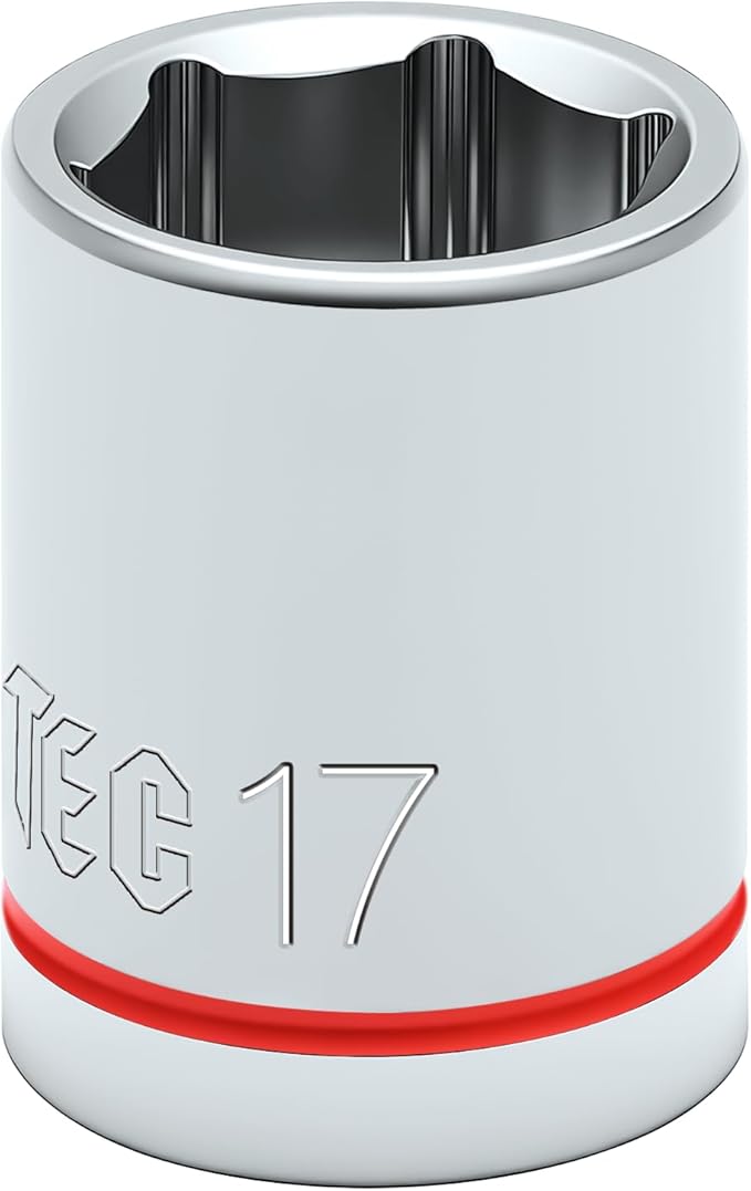 6-Point Shallow Impact Socket, 3/8-Inch Drive 17mm inch Socket, CR-V Drive Socket for Auto Repairing and Household