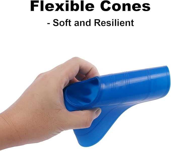 60PCS Soccer Cones with Strap Carry Bag Agility Disc Cones Soccer Training Cones, Field Marker Sport Training Cones for Challenge Football Basketball Skating Kids Games Outdoor Indoor