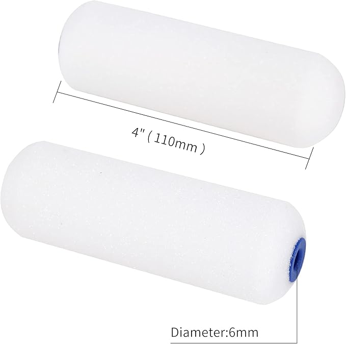Mister Rui Foam Paint Roller, 4 Inch Paint Roller 10 Pack, Small Paint Roller, Foam Paint Roller 4 Inch, Small Foam Paint Roller High Density, 4 Inch Foam Rollers for Painting Walls, Cabinets