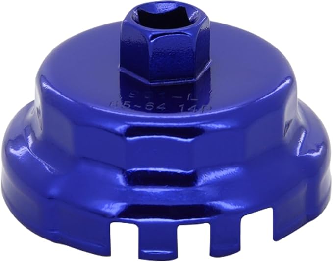 A ABIGAIL Heavy Duty Oil Filter Wrench for Toyota Oil Filter Tool Oil Filter Cap Wrench Removal Tool 64mm 1/2" Drive for Lexus, Camry, 4 Runner, Tundra 2.5-5.7L Engine