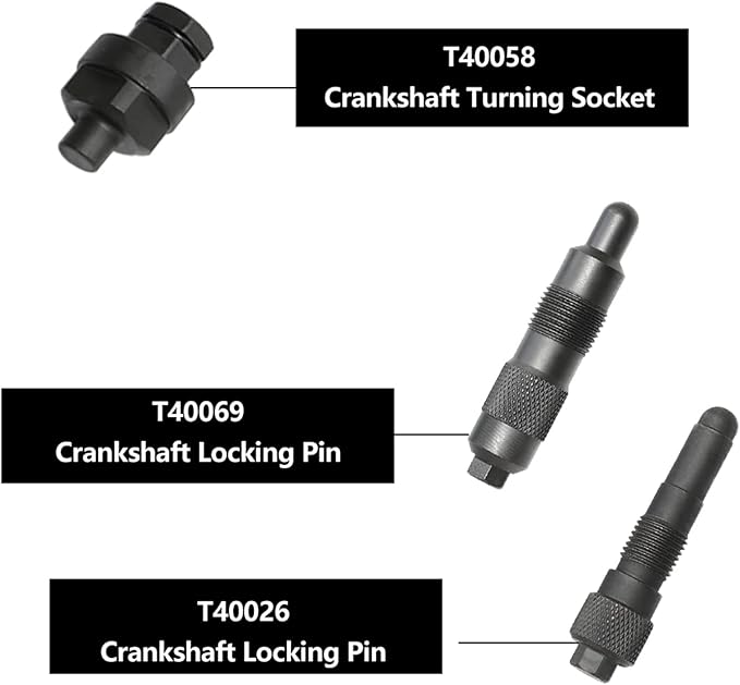 Camshaft Timing Tool Set Compatible with Audi VW 2.0T, 2.4, 2.8, 3.0T, 3.2T, 4.2, 5.2 Engine T40133 T40070 T40026 T40071 T40058 T10172 T40069 T10035 with T40079 T40269 T40297 Camshaft Adjuster Key
