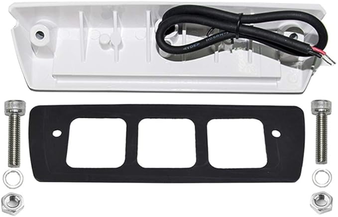 Raycharm 9" RV & Boat Exterior LED Scene Light Fixture, 40° Down Angle Flood Beam, 4000K Natural-White, 12V/24V DC, High Lumen Output Low Current Draw, Waterproof White Finish, 1-Pack