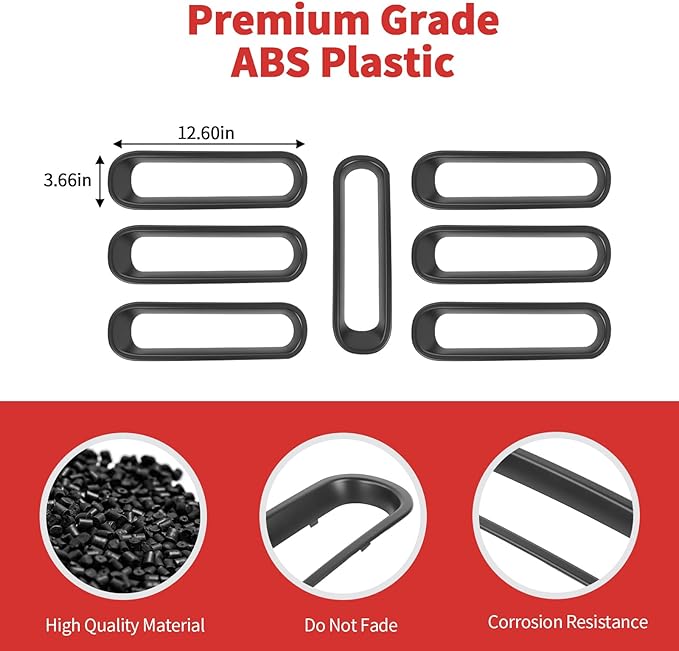 JK Grill Inserts Front Grille Mesh no Mesh Cover Guard for Jeep Wrangler JK 2007-2017 Clip-on Grille Accessories