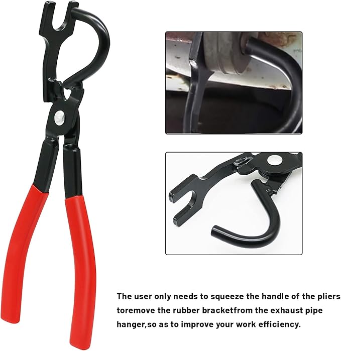 Exhaust Hanger Removal Tool-Exhaust Hanger and Rubber Bracket Separation Exhaust Pliers-Compatible with All Exhaust Rubber Hangers
