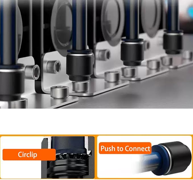 10PCS 1/2 Inch Tube OD Pneumatic Cap Plug Fitting, PPF-1/2 Plastic Push-in Connect Fitting