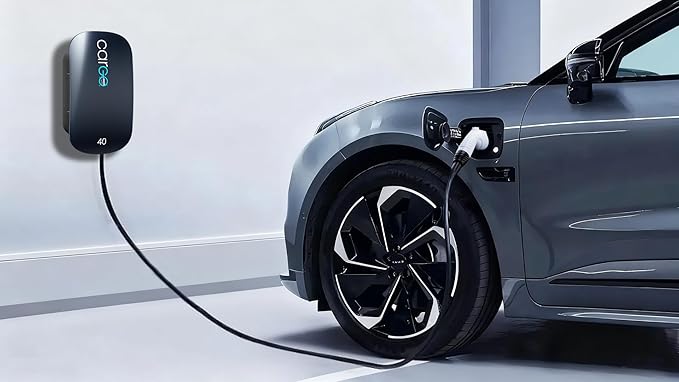 CARGO Level 2 Electric Vehicle Charger 40 Amp | 5G Ready Smart Home EV Charger with Battery Life Monitoring, Adjustable Charge Rate, WiFi/4G App Control, OCPP 1.6J, UL Listed, Weatherproof J1772