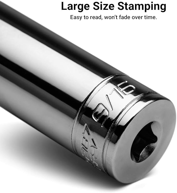 Capri Tools Deep Socket, 1/4-Inch Drive, 6-Point, Metric (4.5 mm)