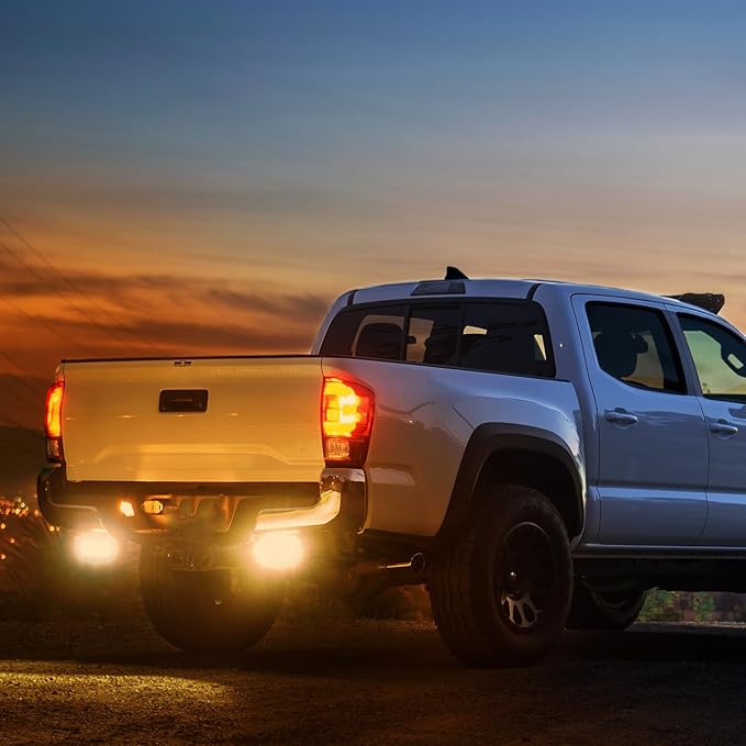 Nilight Led Light Bar 2PCS 6.5 Inch Amber 120W Spot Flood Combo Waterproof Triple Rows Off Road Fog Lights with 12V 5Pin Rocker Switch Wiring Harness Kit-2 Lead, 2 Year Warranty (ZH704)