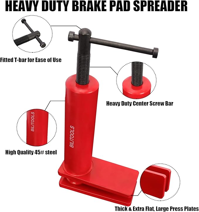 BILITOOLS Dual Multi Piston Brake Caliper Compression Tool, Heavy Duty Brake Pad Spreader Caliper Compressor Spreader Press Tool for 1 2 4 6 Piston
