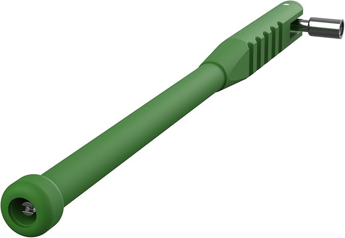 BASIKER Tire Valve Stem Puller Tool No Scratch with Valve Core Tool Green Perfect Replacement for Universial car Valve Stem Extenders Straight Metal Dual Wheel Valve Stem Extension Adapter