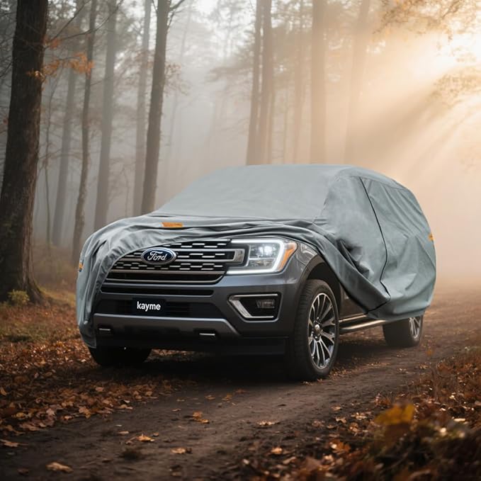 Kayme Heavy Duty SUV Car Cover Custom Fit Ford Expedition SWB Waterproof All Weather for Automobiles, Full Exterior Covers Sun Rain UV Protection.(Deliver About 3-10 Days)
