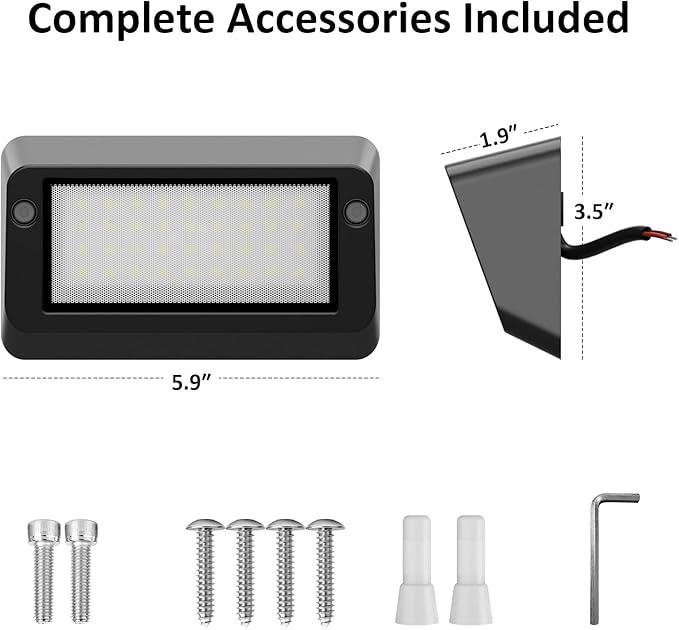 Aluminum Dual-Color RV LED Porch Light - 1400lm High Brightness, 12V-30V, IP67 Waterproof, Ideal for Campers & Travel Trailers, Motorhome Outdoor Use- Black-1 Pack