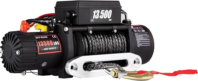 Electric Winch, 13500 lb Electric Winch Kit with Wireless Handheld Remote & Hawse Fairlead,Truck Winch for Truck Jeep SUV Boat car