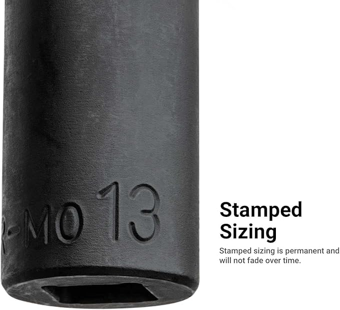 Capri Tools 3/8 in. Drive 13 mm Semi-Deep Impact Socket