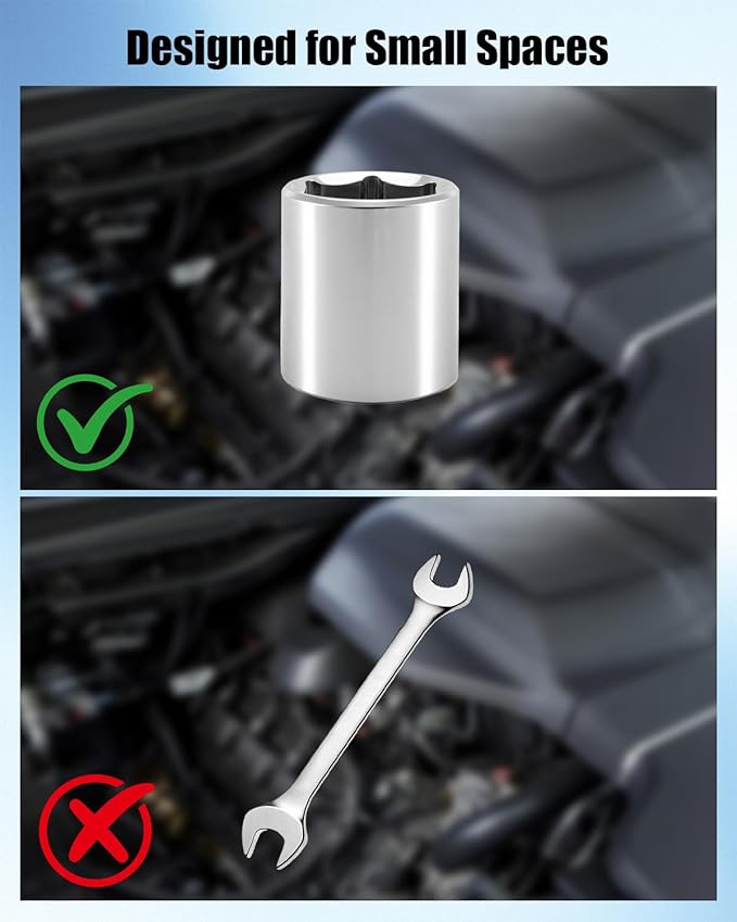 28 mm Fuel Filter Cap Wrench Oil Filter Fit for Dodge Ram 2500 3500 4500 5500 6.7L 2010-2024 Housing Stainless Steel Cover Cap Removal Tool