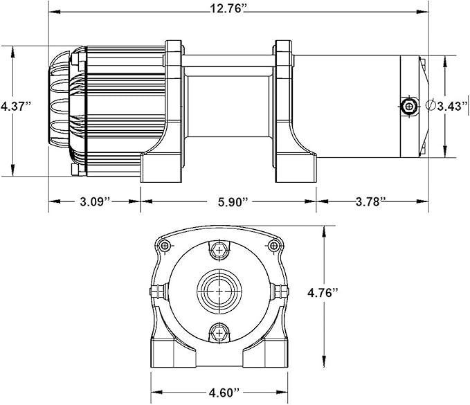 SuperATV 3500 lb Winch with Winch Mounting Plate for Can-Am Maverick X3 (See Fitment) | Includes Frame Stiffener | Powder Coated for Durability | Complete Can Am Maverick Winch Kit Ready to Install