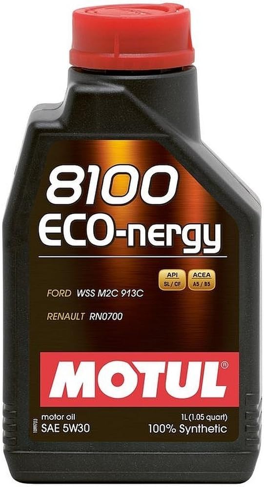 Motul MTL102782 8100 Eco-nergy 5W-30 100 Percent Synthetic Fuel Economy Gasoline and Diesel Lubricant - 1 Liter