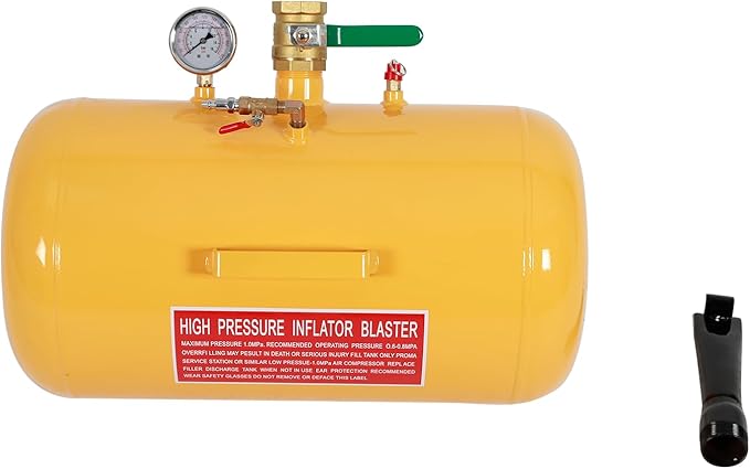 10 Gallon Air Tire Bead Seater - 145PSI Blaster Tool Seating Inflator w/Gauge Car Truck ATV Tank Heavy Duty