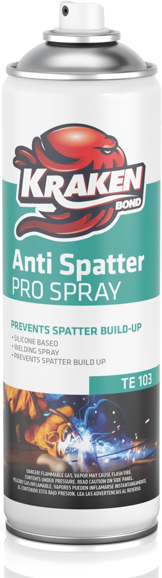 Kraken Bond Anti Spatter Welding Spray - (2x12oz) Anti-Splatter Aerosol Spray for MIG, TIG Tips, Protects Surfaces & Materials, Non-Flammable, Safe for Workpieces and Jigs, 2 Pack