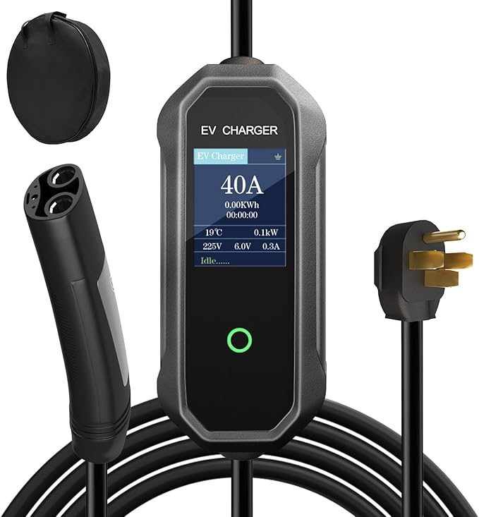 Tesla 40Amp Level 2 Electric Vehicle Charger,110-250V, NACS, NEMA 14-50 Plug, 30ft Extension Cord, for Tesla Models 3/Y/S/X